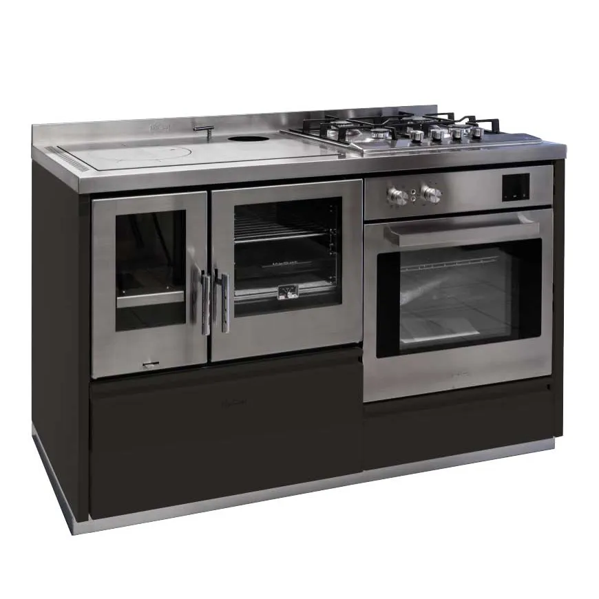 Ugo Cadel : cuisinière encastrable Prima 140 Plus (noir)